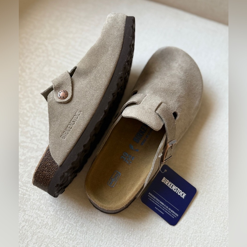 Birkenstock Boston Soft Taupe Women’s EUR 39 W